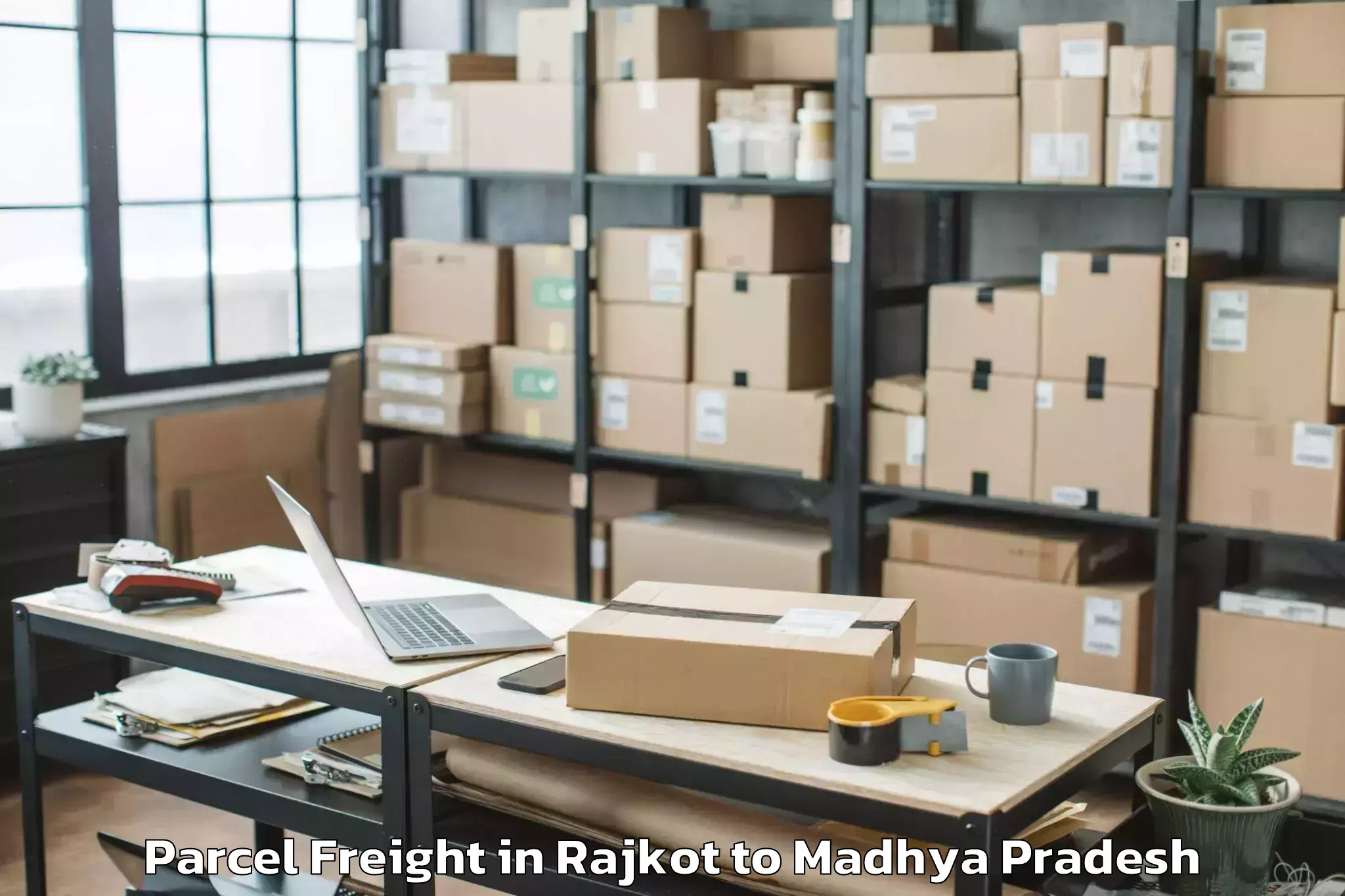 Get Rajkot to Orchha Parcel Freight